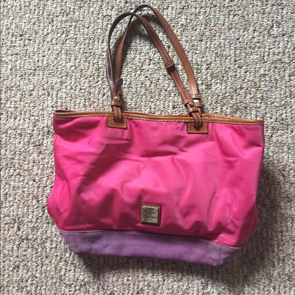 Dooney & Bourke Handbags - Dooney & Bourke hot pink and purple Lee tote