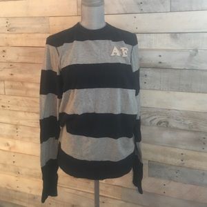 VINTAGE Navy and Gray long sleeve crew neck