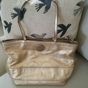 Small Gold Coach Handbag