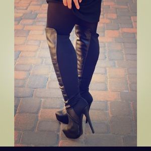Steve Madden platform over the knee boots