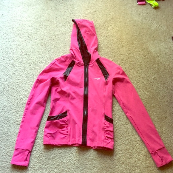 Bebe pink Workout Jacket with Hood