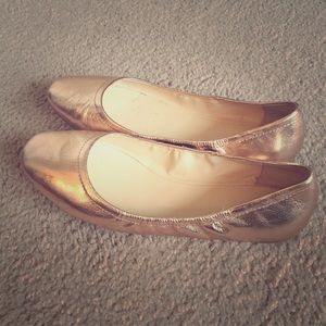 Nine West Rose Gold Ballet Flats, size 9