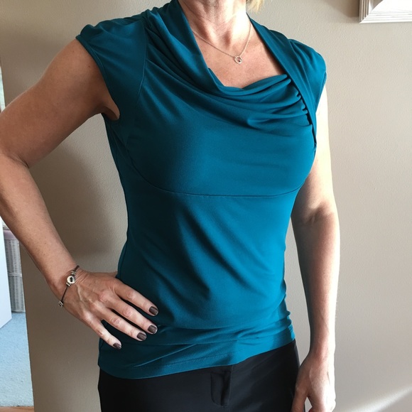 Worthington Sleeveless Top, Teal blue/green 👚