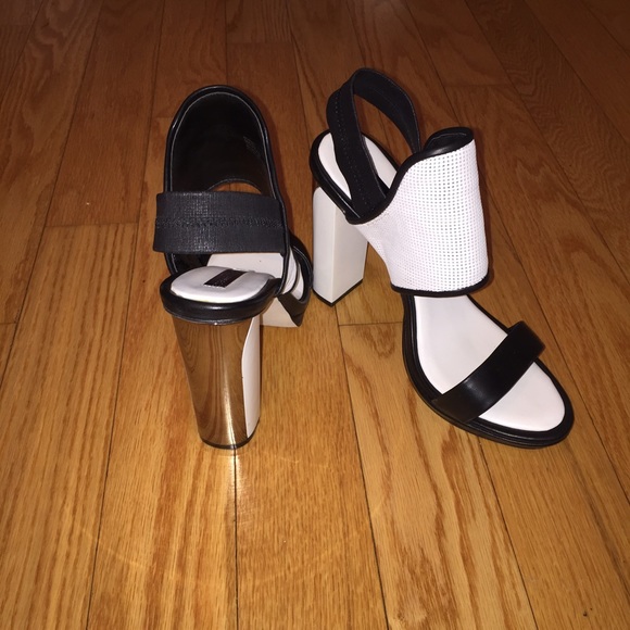Black & white heels