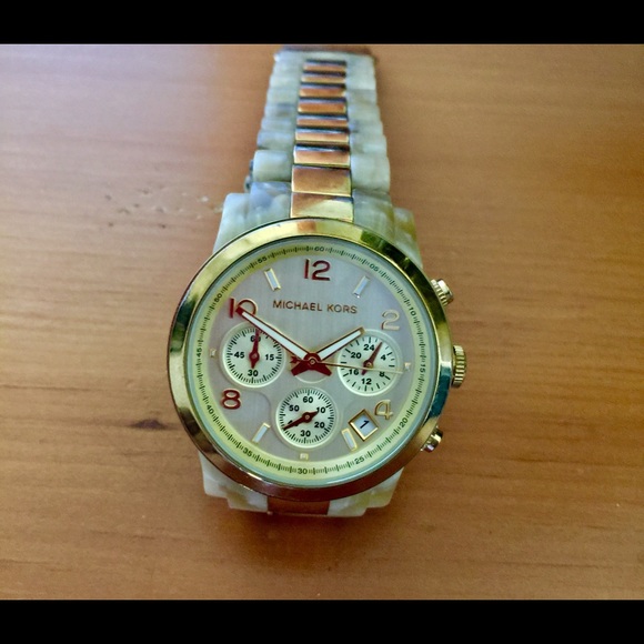 Michael Kors Tortoise Chronograph Watch