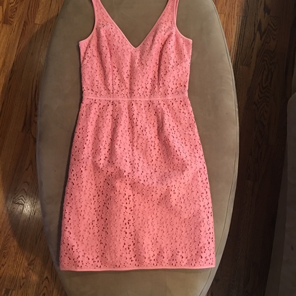 Ann Taylor Pink Lace Pattern Dress