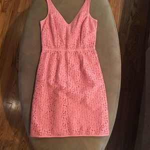 Ann Taylor Pink Lace Pattern Dress