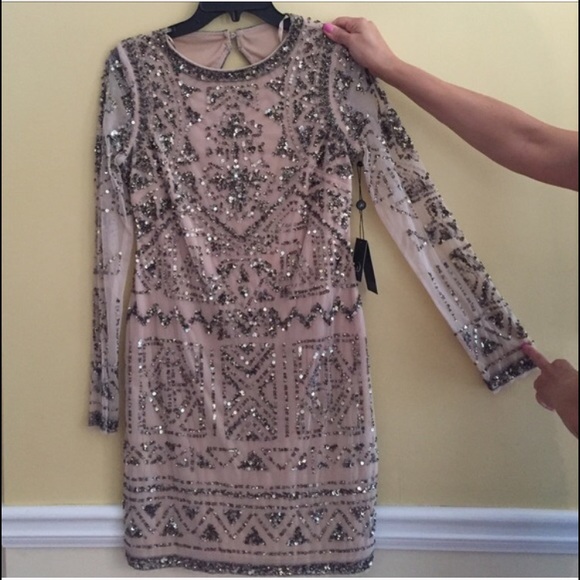 Adrianna papell beaded dress!