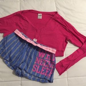 PINK sleep short/long sleeve outfit