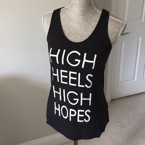 🎀LAST ONE🎀High Heels High Hopes black tank top - Picture 2 of 4