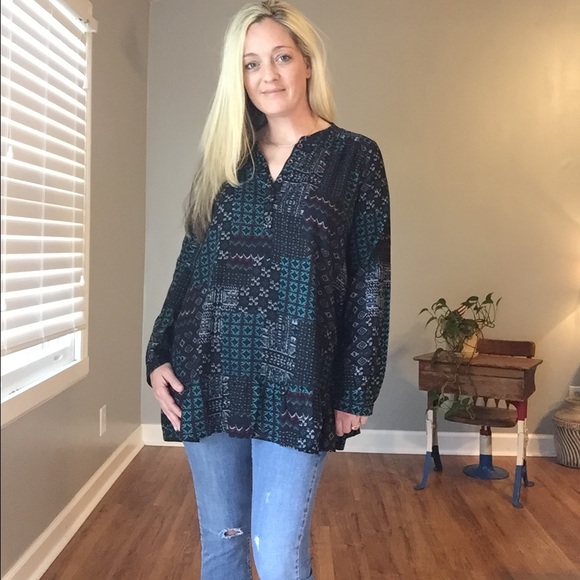 Patchwork Boho Style Top - Picture 2 of 7