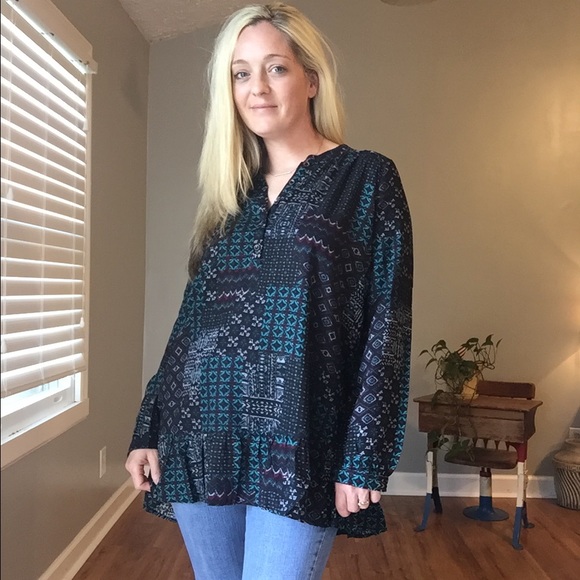 Patchwork Boho Style Top - Picture 3 of 7