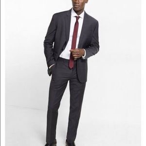 Express photographer slim fit charcoal grey suit
