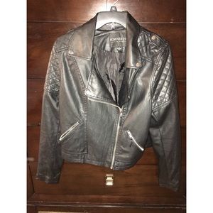 Faux Leather Moto Jacket Kim K inspired