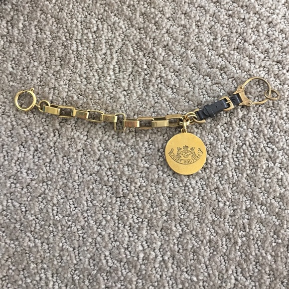 Juicy Couture leather and gold charm bracelet