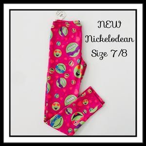 NEW Nickolodean Emoji Teenage Mutant Ninja Turtle Pink Leggings