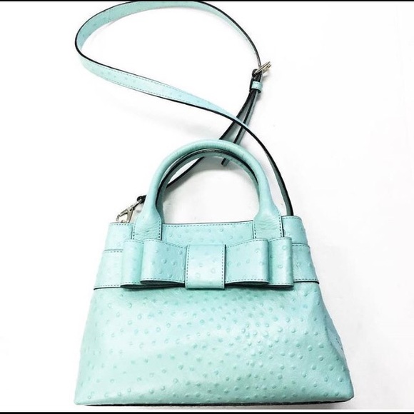 Kate spade blue ostrich handbag Clearance