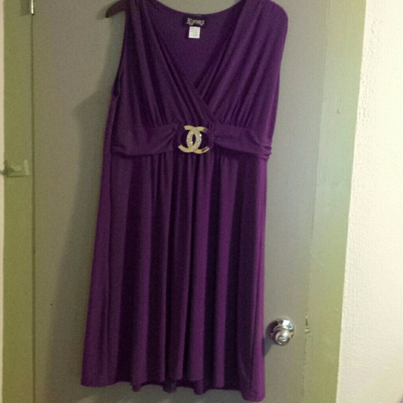 Kupcake Dresses & Skirts - Purple Dress with Silver "Buckle"