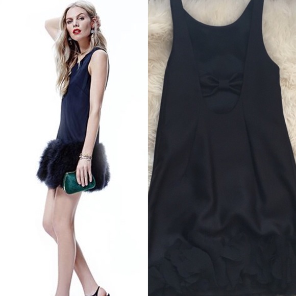 Black Tibi size 0 dress with bow back detail