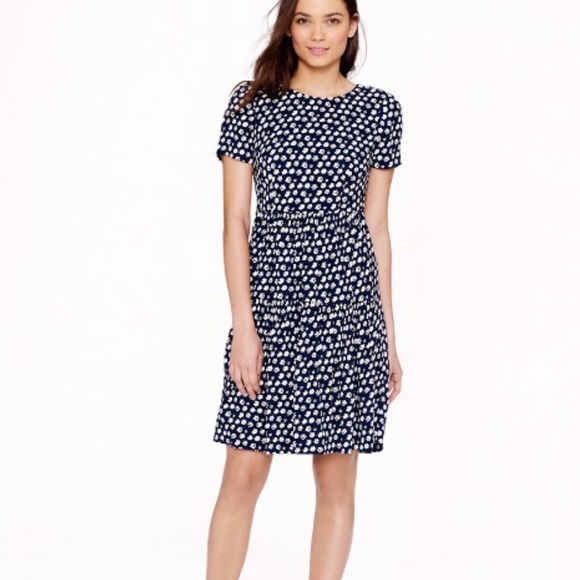 J. Crew Tiered Dress in Blurred Floral Size 10P
