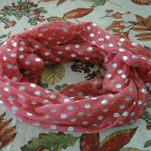 Pink infinity scarf