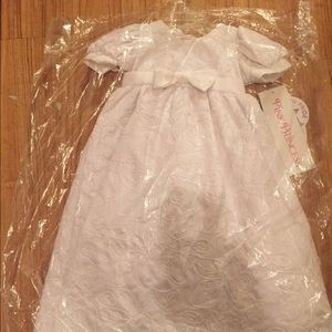 Never worn 6-12 month size Baptism dress