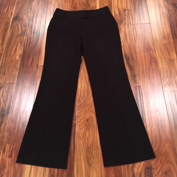 Women's Dress Pants Black Curvy wide leg style.