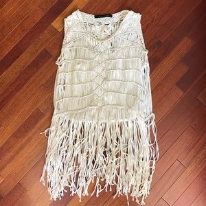 Zara boho knit top with Fringe