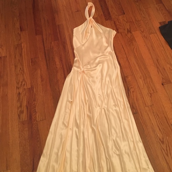 Long yellow ABS collection formal dress