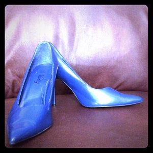 Blue high heels - previously worn