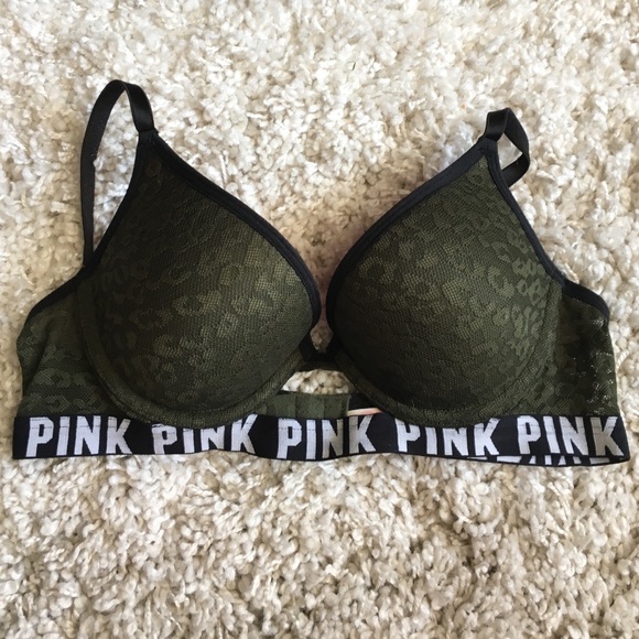 PINK Limited Edition Leopard Lace Push-up Bra
