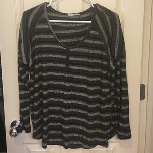 Lush long sleeve striped top