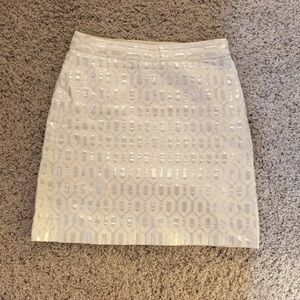 Banana Republic Silver and Cream Skirt Size 0
