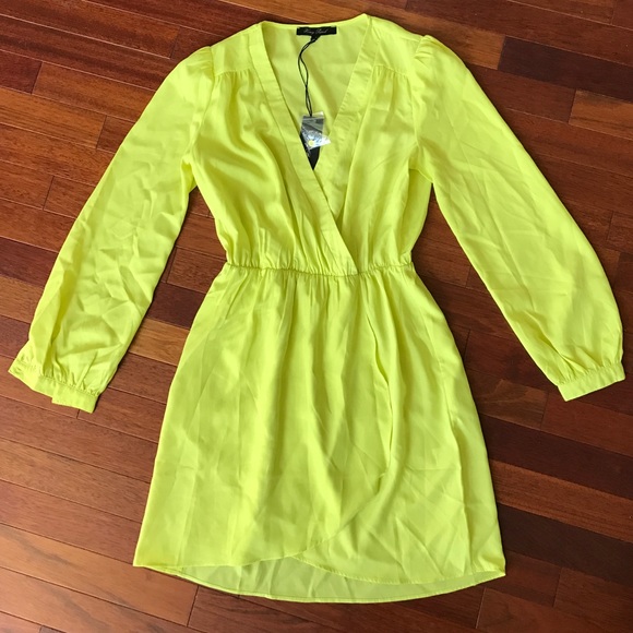 Honey Punch Neon Wrap Dress