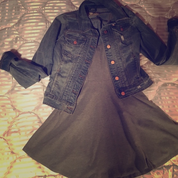 Hollister Grey Skater Dress