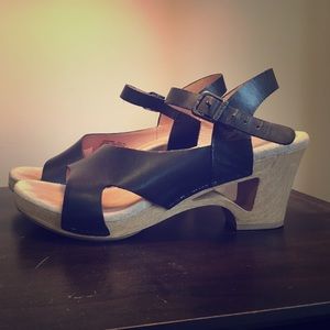 Dansko wood cut-out heel sandals