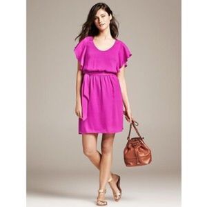 Banana Republic Orchid Flutter Sleeve Dress