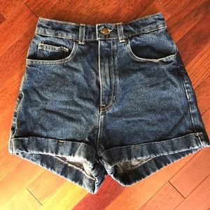 American Apparel High Waisted Denim Shorts