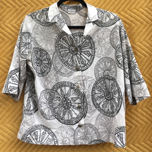 Vintage funky wheel button up - Picture 1 of 4