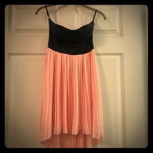 Adorable pink and black high-lo dress