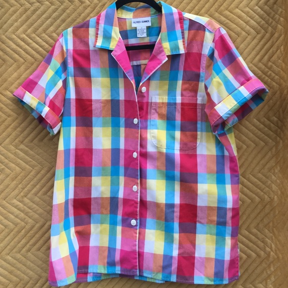 Vintage colorful summer button up