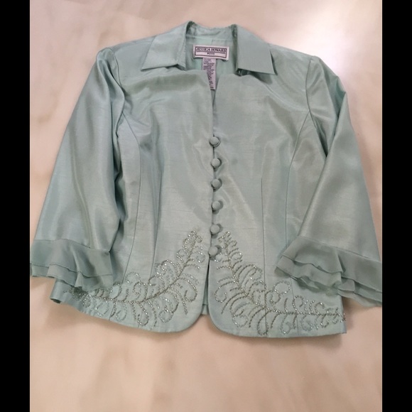 2 piece special occasion jacket dress set - Picture 3 of 4