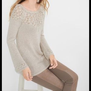 White House Black Market bell sleeve sweater, M