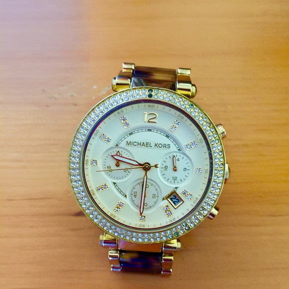 Michael Kors Tortoise Chronograph Watch