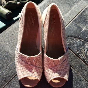 Toms wedges! Wore once!