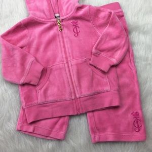 Juicy Couture pink velour tracksuit