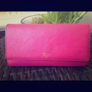 Pink Fossil Wallet