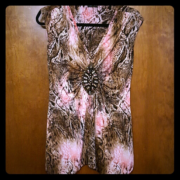 Pink Snakeskin Design Top