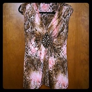 Pink Snakeskin Design Top