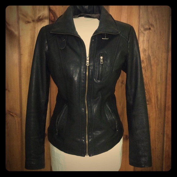 MARC NEW YORK buttery soft leather jacket sm 4–6
